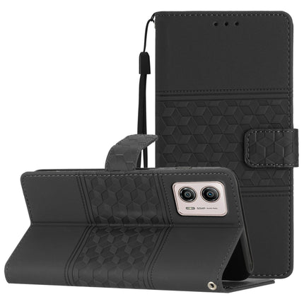 Diamond Embossed Skin Feel Leather Phone Case with Lanyard, For Motorola Moto E13, For Motorola Moto G13, For Motorola Moto G73, For Sony Xperia 1 V