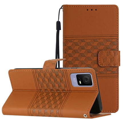 Diamond Embossed Skin Feel Leather Phone Case with Lanyard, For Sony Xperia 10 V 2023, For TCL 40 SE, For TCL 403, For TCL 405 / 406 / 408