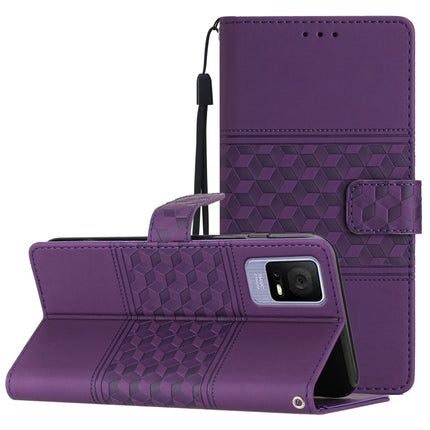 Diamond Embossed Skin Feel Leather Phone Case with Lanyard, For Sony Xperia 10 V 2023, For TCL 40 SE, For TCL 403, For TCL 405 / 406 / 408