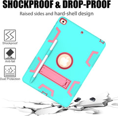 Shockproof PC + Silicone Protective Case with Holder & Pen Slot, For iPad 10.2