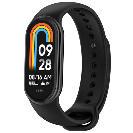 Solid Color Stainless Steel Plug Replacement Watch Band, For Xiaomi Mi Band 8