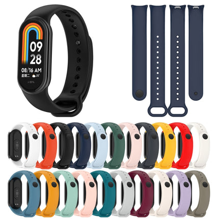 Solid Color Stainless Steel Plug Replacement Watch Band, For Xiaomi Mi Band 8
