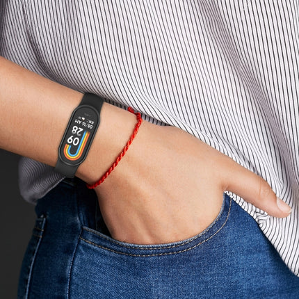 Solid Color Stainless Steel Plug Replacement Watch Band, For Xiaomi Mi Band 8
