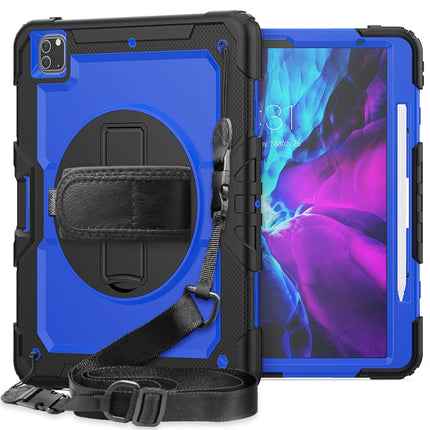 Shockproof Colorful Silicone + PC Protective Case with Holder & Shoulder Strap & Hand Strap & Pen Slot, For iPad Pro 12.9 (2020)
