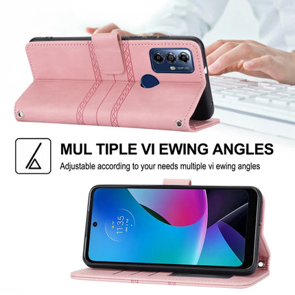 Embossed Stripes Skin Feel Leather Phone Case, For Motorola Moto G Play 5G, For Motorola Moto G Stylus 5G 2023, For Xiaomi Redmi Note 12 5G Global, For Xiaomi Redmi Note 12 Pro 5G Global