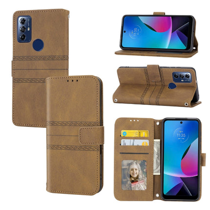 Embossed Stripes Skin Feel Leather Phone Case, For Motorola Moto G Play 5G, For Motorola Moto G Stylus 5G 2023, For Xiaomi Redmi Note 12 5G Global, For Xiaomi Redmi Note 12 Pro 5G Global