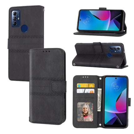 Embossed Stripes Skin Feel Leather Phone Case, For Motorola Moto G Play 5G, For Motorola Moto G Stylus 5G 2023, For Xiaomi Redmi Note 12 5G Global, For Xiaomi Redmi Note 12 Pro 5G Global