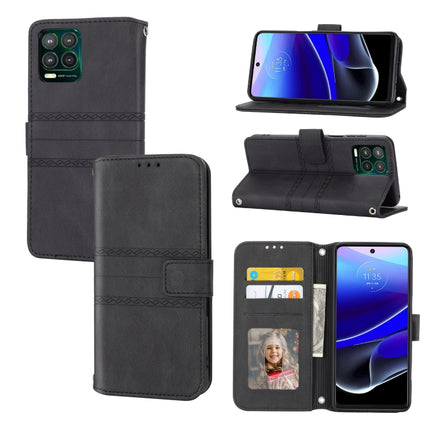 Embossed Stripes Skin Feel Leather Phone Case, For Motorola Moto G Play 5G, For Motorola Moto G Stylus 5G 2023, For Xiaomi Redmi Note 12 5G Global, For Xiaomi Redmi Note 12 Pro 5G Global