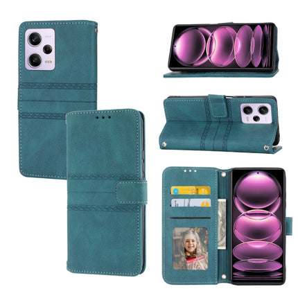Embossed Stripes Skin Feel Leather Phone Case, For Motorola Moto G Play 5G, For Motorola Moto G Stylus 5G 2023, For Xiaomi Redmi Note 12 5G Global, For Xiaomi Redmi Note 12 Pro 5G Global