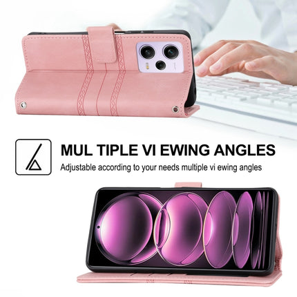 Embossed Stripes Skin Feel Leather Phone Case, For Redmi Note 12 Pro+ 5G Global, For Xiaomi Redmi Note 12 4G Global, For Xiaomi Redmi 12C, For Samsung Galaxy S23 5G