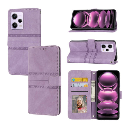 Embossed Stripes Skin Feel Leather Phone Case, For Redmi Note 12 Pro+ 5G Global, For Xiaomi Redmi Note 12 4G Global, For Xiaomi Redmi 12C, For Samsung Galaxy S23 5G
