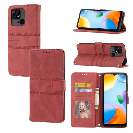 Embossed Stripes Skin Feel Leather Phone Case, For Redmi Note 12 Pro+ 5G Global, For Xiaomi Redmi Note 12 4G Global, For Xiaomi Redmi 12C, For Samsung Galaxy S23 5G