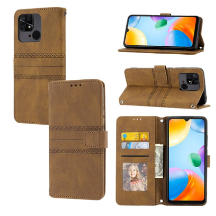 Embossed Stripes Skin Feel Leather Phone Case, For Redmi Note 12 Pro+ 5G Global, For Xiaomi Redmi Note 12 4G Global, For Xiaomi Redmi 12C, For Samsung Galaxy S23 5G
