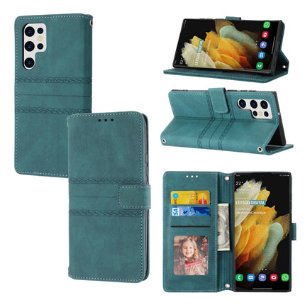 Embossed Stripes Skin Feel Leather Phone Case, For Samsung Galaxy S23+ 5G, For Samsung Galaxy S23 Ultra 5G, For Samsung Galaxy A14 5G, For Samsung Galaxy A34 5G