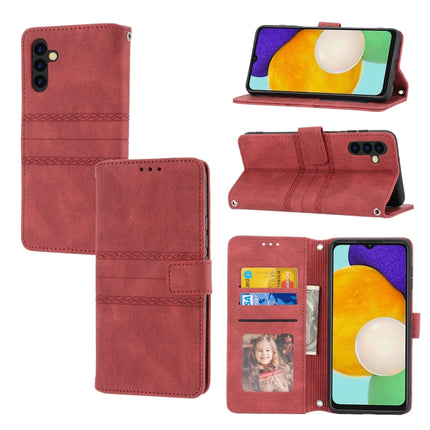 Embossed Stripes Skin Feel Leather Phone Case, For Samsung Galaxy S23+ 5G, For Samsung Galaxy S23 Ultra 5G, For Samsung Galaxy A14 5G, For Samsung Galaxy A34 5G