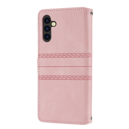 Embossed Stripes Skin Feel Leather Phone Case, For Samsung Galaxy A54 5G