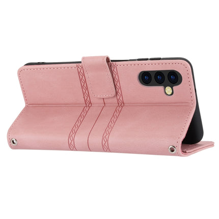 Embossed Stripes Skin Feel Leather Phone Case, For Samsung Galaxy A54 5G