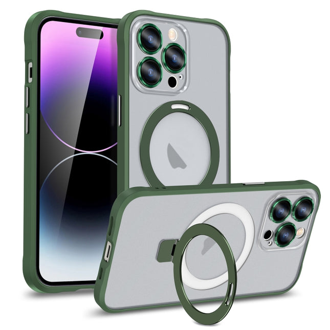 Metal Eyes Series MagSafe Magnetic Holder Phone Case, For iPhone 11 Pro Max, For iPhone 13, For iPhone 13 Pro Max