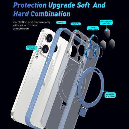 Metal Eyes Series MagSafe Magnetic Holder Phone Case, For iPhone 11 Pro Max, For iPhone 13, For iPhone 13 Pro Max