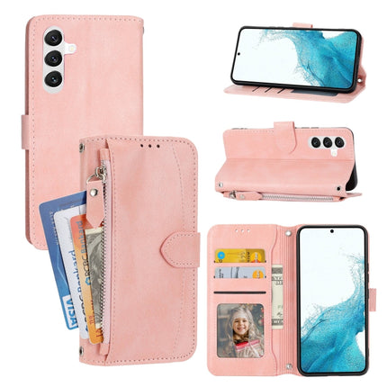 Oil Skin Zipper Wallet Leather Phone Case, For Samsung Galaxy A14 5G, For Samsung Galaxy A34 5G, For Samsung Galaxy A54 5G