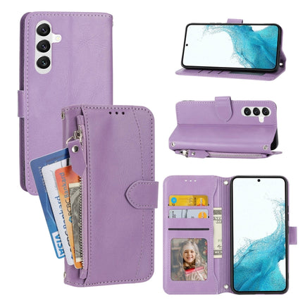 Oil Skin Zipper Wallet Leather Phone Case, For Samsung Galaxy A14 5G, For Samsung Galaxy A34 5G, For Samsung Galaxy A54 5G