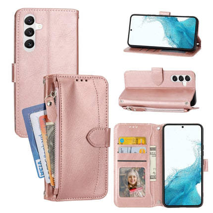 Oil Skin Zipper Wallet Leather Phone Case, For Samsung Galaxy A14 5G, For Samsung Galaxy A34 5G, For Samsung Galaxy A54 5G