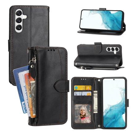Oil Skin Zipper Wallet Leather Phone Case, For Samsung Galaxy A14 5G, For Samsung Galaxy A34 5G, For Samsung Galaxy A54 5G