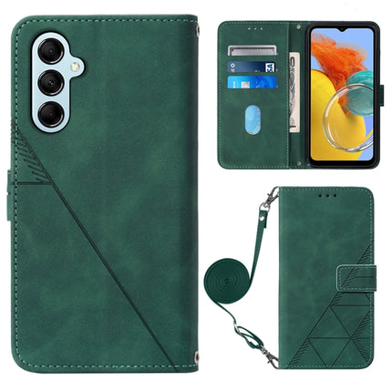 Crossbody 3D Embossed Flip Leather Phone Case, For Samsung Galaxy M14 5G