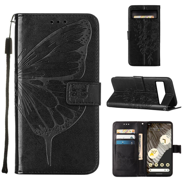 Embossed Butterfly Leather Phone Case, For Google Pixel 8, For Google Pixel 8 Pro