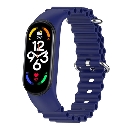 Solid Color Marine Silicone Breathable Watch Band, For Xiaomi Mi Band 7 / 6 / 5 / 4 / 3