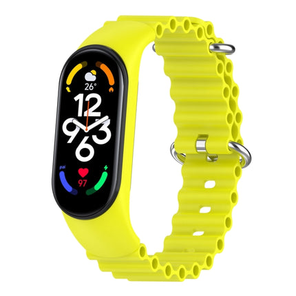 Solid Color Marine Silicone Breathable Watch Band, For Xiaomi Mi Band 7 / 6 / 5 / 4 / 3