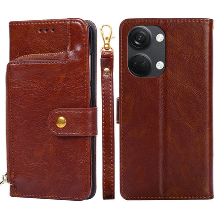 Zipper Bag Leather Phone Case, For OnePlus Ace 2V 5G
