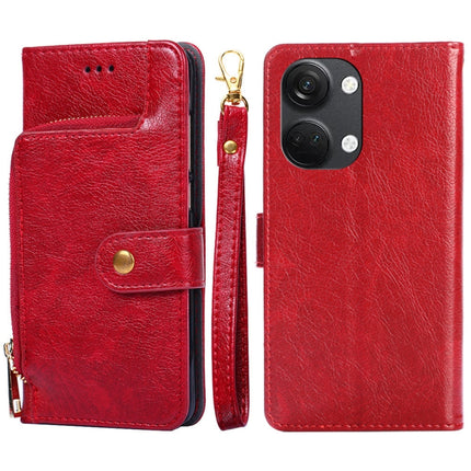 Zipper Bag Leather Phone Case, For OnePlus Ace 2V 5G