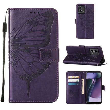 Embossed Butterfly Leather Phone Case, For OnePlus Ace 2 5G / 11R 5G, For Motorola Moto G Stylus 5G 2023, For Realme 10 4G