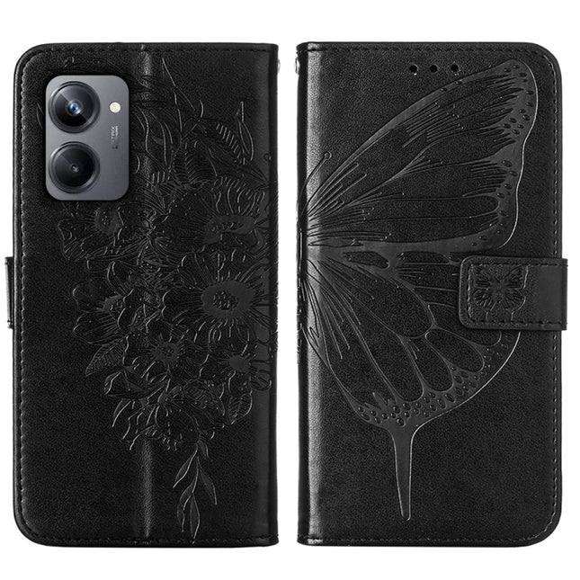 Embossed Butterfly Leather Phone Case, For Realme 10 Pro 5G, For Realme 10 Pro+ 5G, For Realme C55