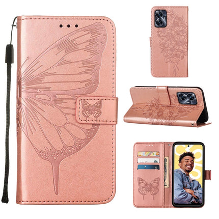 Embossed Butterfly Leather Phone Case, For Realme 10 Pro 5G, For Realme 10 Pro+ 5G, For Realme C55