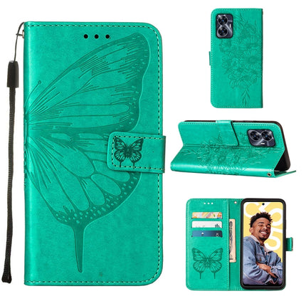 Embossed Butterfly Leather Phone Case, For Realme 10 Pro 5G, For Realme 10 Pro+ 5G, For Realme C55