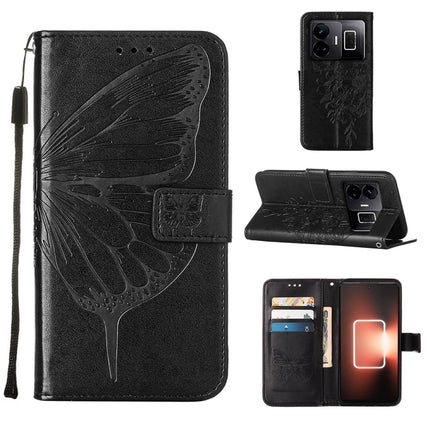 Embossed Butterfly Leather Phone Case, For Realme GT Neo 5 5G / GT3, For OPPO A1 Pro / Reno8 T 5G, For Xiaomi Redmi Note 12 4G Global