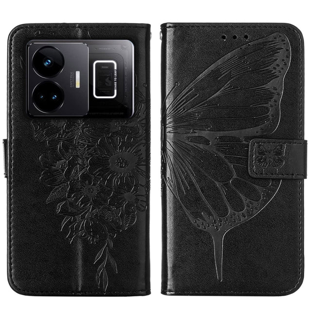 Embossed Butterfly Leather Phone Case, For Realme GT Neo 5 5G / GT3, For OPPO A1 Pro / Reno8 T 5G, For Xiaomi Redmi Note 12 4G Global