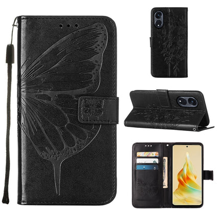 Embossed Butterfly Leather Phone Case, For Realme GT Neo 5 5G / GT3, For OPPO A1 Pro / Reno8 T 5G, For Xiaomi Redmi Note 12 4G Global