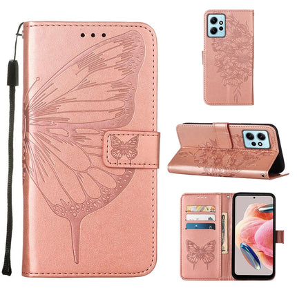 Embossed Butterfly Leather Phone Case, For Realme GT Neo 5 5G / GT3, For OPPO A1 Pro / Reno8 T 5G, For Xiaomi Redmi Note 12 4G Global