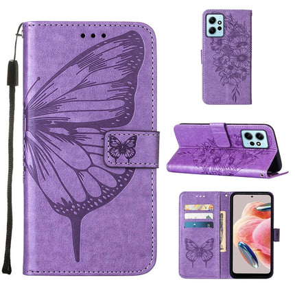 Embossed Butterfly Leather Phone Case, For Realme GT Neo 5 5G / GT3, For OPPO A1 Pro / Reno8 T 5G, For Xiaomi Redmi Note 12 4G Global