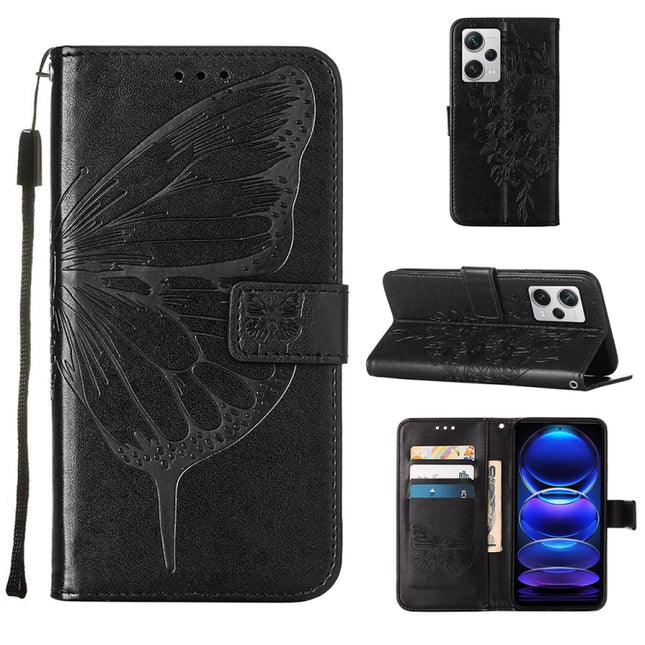 Embossed Butterfly Leather Phone Case, For Xiaomi Redmi Note 12 Pro+ 5G / Note 12 Explorer, For Xiaomi Redmi Note 12 Pro+ 5G, For Xiaomi 13, For Xiaomi 13 Lite 5G