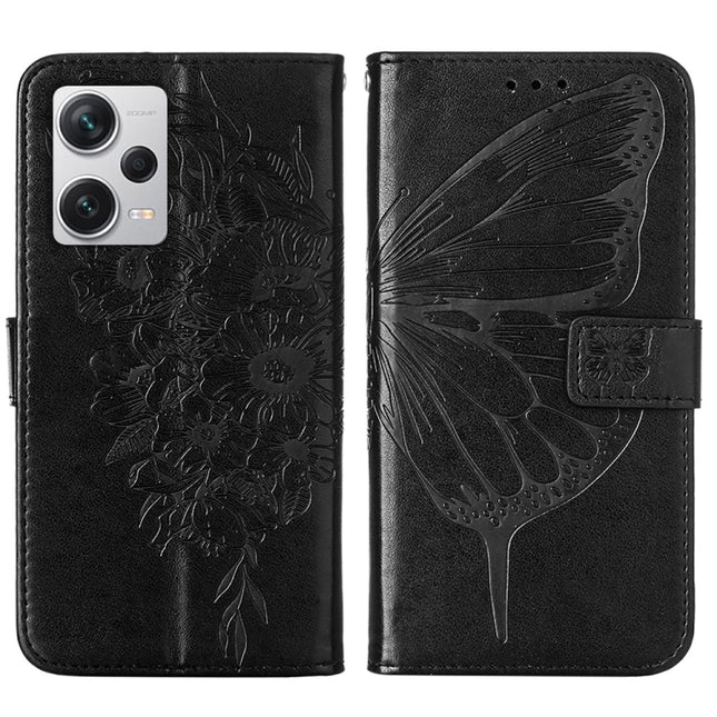 Embossed Butterfly Leather Phone Case, For Xiaomi Redmi Note 12 Pro+ 5G / Note 12 Explorer, For Xiaomi Redmi Note 12 Pro+ 5G, For Xiaomi 13, For Xiaomi 13 Lite 5G