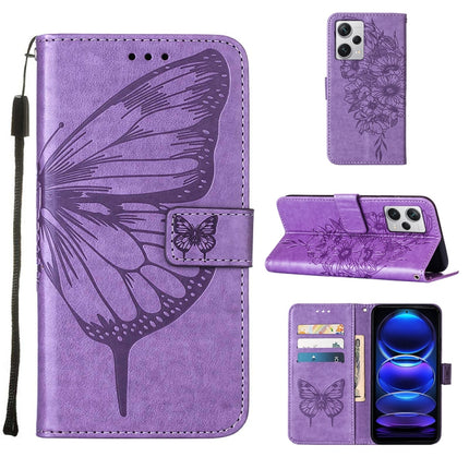Embossed Butterfly Leather Phone Case, For Xiaomi Redmi Note 12 Pro+ 5G / Note 12 Explorer, For Xiaomi Redmi Note 12 Pro+ 5G, For Xiaomi 13, For Xiaomi 13 Lite 5G