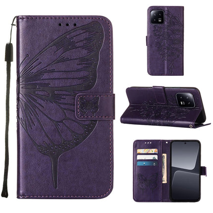 Embossed Butterfly Leather Phone Case, For Xiaomi Redmi Note 12 Pro+ 5G / Note 12 Explorer, For Xiaomi Redmi Note 12 Pro+ 5G, For Xiaomi 13, For Xiaomi 13 Lite 5G