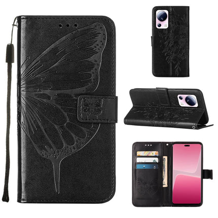Embossed Butterfly Leather Phone Case, For Xiaomi Redmi Note 12 Pro+ 5G / Note 12 Explorer, For Xiaomi Redmi Note 12 Pro+ 5G, For Xiaomi 13, For Xiaomi 13 Lite 5G