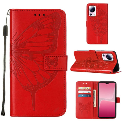 Embossed Butterfly Leather Phone Case, For Xiaomi Redmi Note 12 Pro+ 5G / Note 12 Explorer, For Xiaomi Redmi Note 12 Pro+ 5G, For Xiaomi 13, For Xiaomi 13 Lite 5G