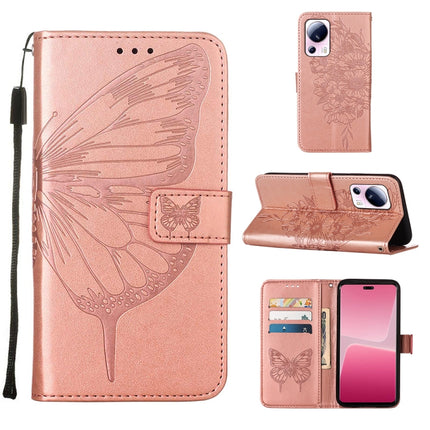 Embossed Butterfly Leather Phone Case, For Xiaomi Redmi Note 12 Pro+ 5G / Note 12 Explorer, For Xiaomi Redmi Note 12 Pro+ 5G, For Xiaomi 13, For Xiaomi 13 Lite 5G