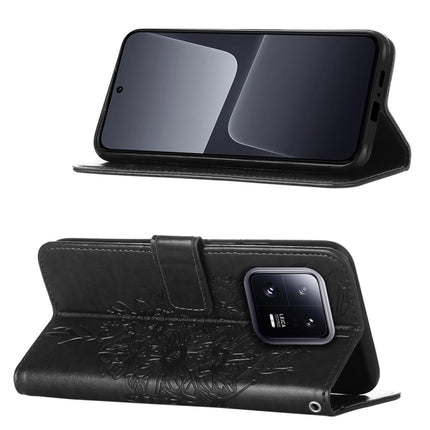 Embossed Butterfly Leather Phone Case, For Xiaomi 13 Pro, For Xiaomi Poco X5 Pro 5G / Redmi Note 12 Pro Speed